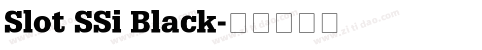 Slot SSi Black字体转换